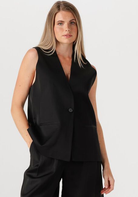 WITHBLACK Gilet WBLSELMA LINEN WAISTCOAT en noir - large