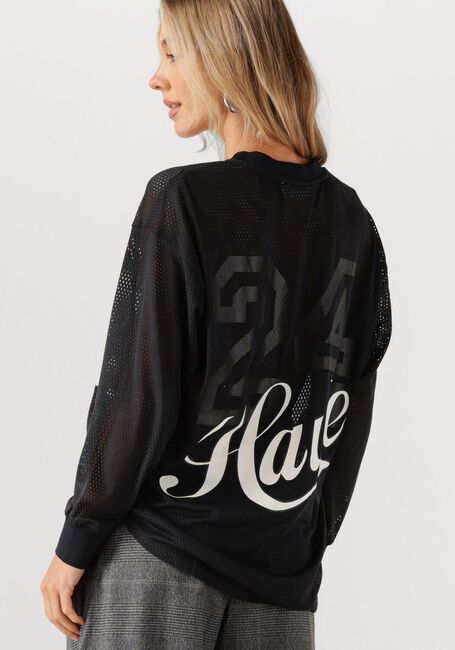 Zwarte HAUTE L'AMITIÉ  DRIFT MIX LOGO BLOUSE - large