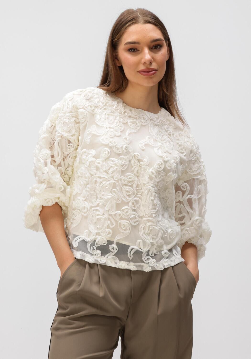 Gebroken wit CO'COUTURE  TESSY FLOWER BLOUSE - large