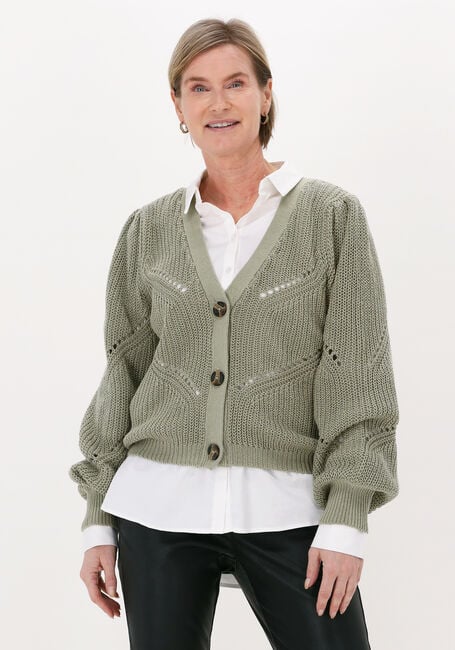 OBJECT Gilet OBJLANA L/S KNIT CARDIGAN NOOS en vert - large