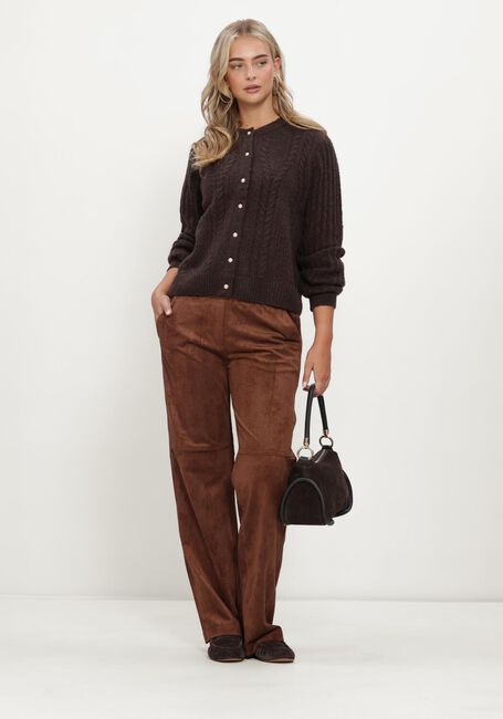 Bruine MAC Pantalon 0455 VELOUR CHIARA WIDE LEG - large