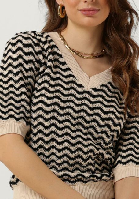MINUS T-shirt MAIKA 2/4 SLEEVE KNIT T-SHIRT en noir - large