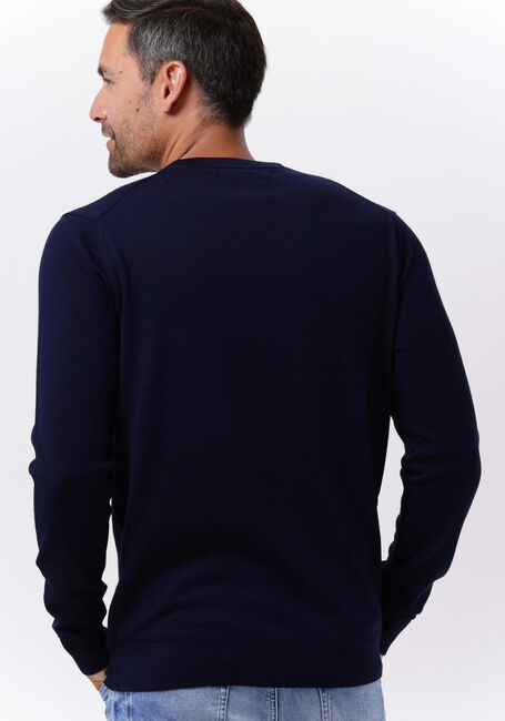 Donkerblauwe SELECTED HOMME Trui SLHTOWN MERINO COOLMAX KNIT CREW - large