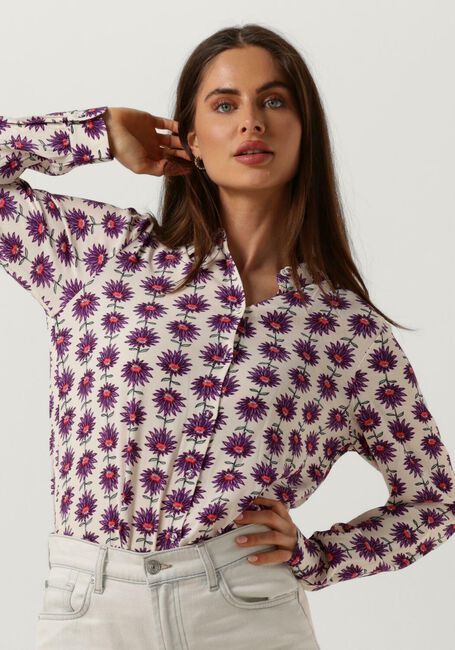 Ecru POM AMSTERDAM  MILA FLOWER ECRU BLOUSE - large