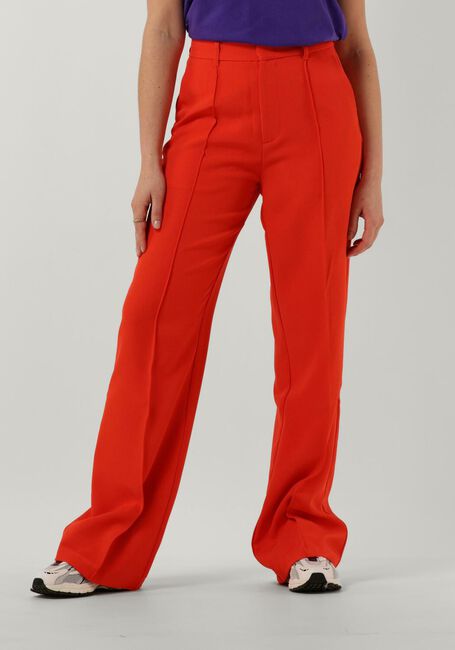 COLOURFUL REBEL Pantalon RUS PINTUCK STRAIGHT PANTS en orange - large