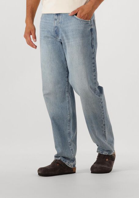 Lichtblauwe WOODBIRD Straight leg jeans WBLEROY ARCTIC JEANS - large