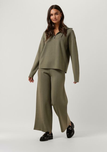 TIGER OF SWEDEN Pantalon large LIEN. en vert - large