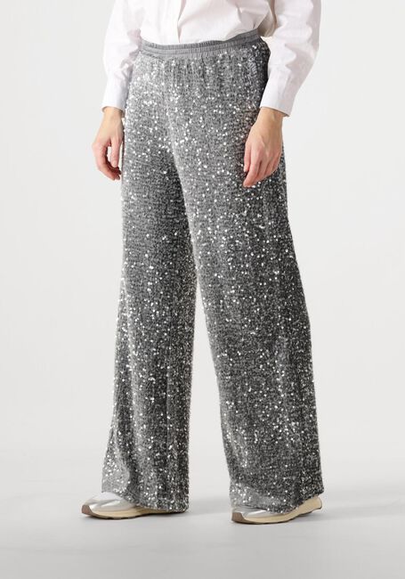 SUMMUM PANTS SEQUINS VELOUR Pantalons en argent - large