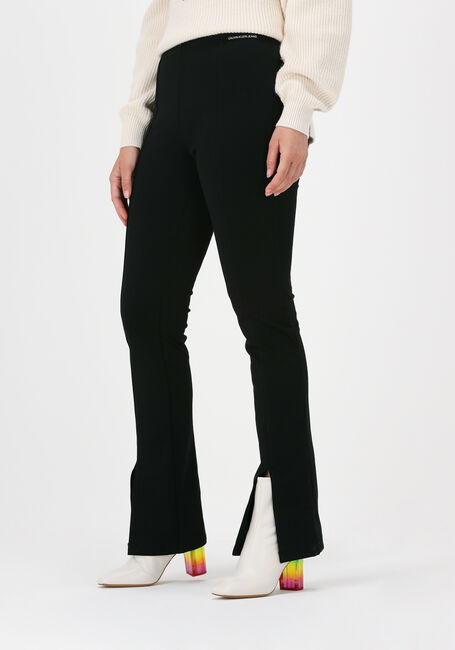 Zwarte CALVIN KLEIN Flared broek MILANO SPLIT PANTS - large