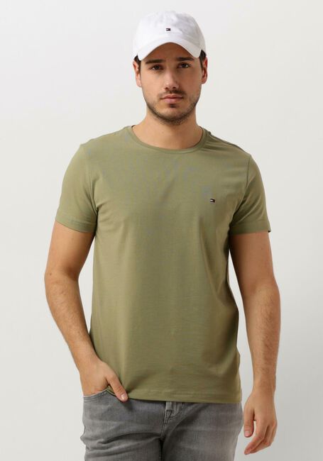 TOMMY HILFIGER T-shirt STRETCH SLIM FIT TEE Olive - large