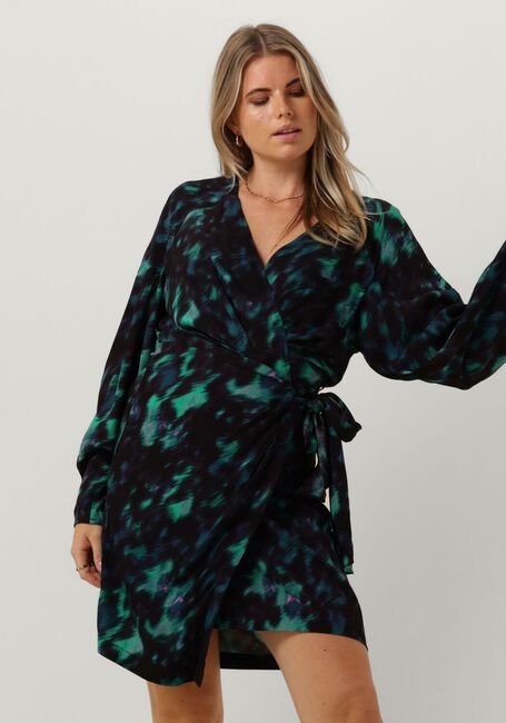 FREEBIRD Mini robe WV-RAINY-FLORAL-VIS-23-3 en noir - large