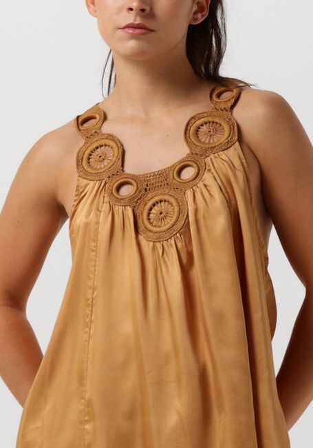 SUMMUM Haut SINGLET SOLID SATIN en camel - large