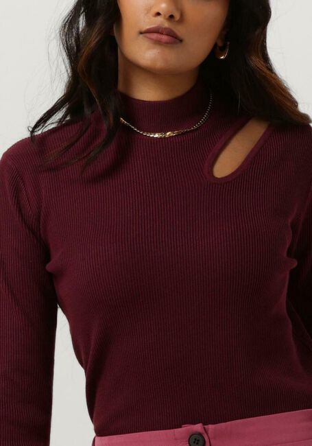 YDENCE Pull KNITTED TOP KYLA Bordeaux - large