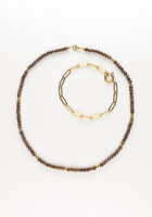 Bruine NOTRE-V Sieraad KETTING/ARMBAND COMBINATIE - medium
