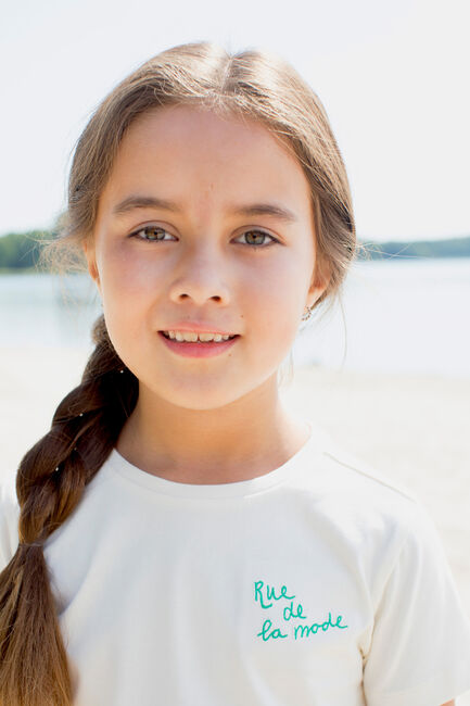 MOODSTREET T-shirt T-SHIRT WITH CHEST AND BACK PRINT Blanc - large