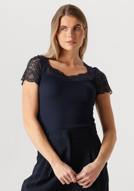 ROSEMUNDE Haut BEATHA CAPSLEEVE Bleu foncé - large