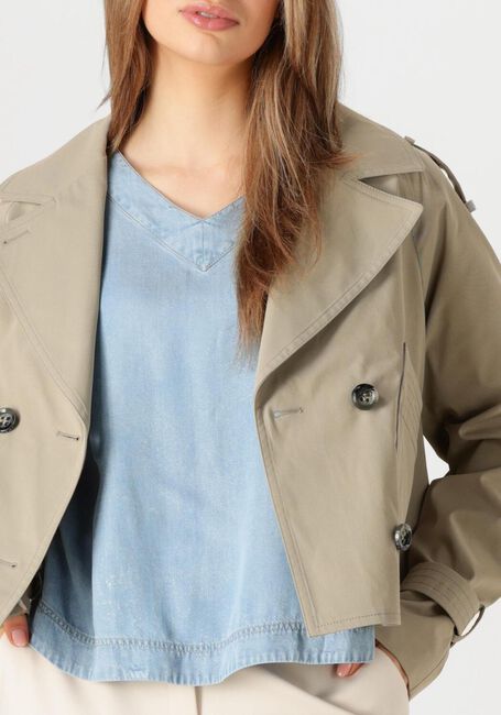 Groene BEAUMONT Jassen GRACY SHORT TRENCH - large
