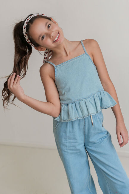 Lichtblauwe LIKE FLO Top ELIF CHAMBREY TOP - large