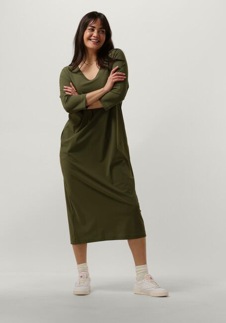 PENN & INK Robe midi DRESS KHAKI en vert - large