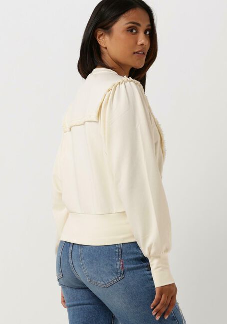 SCOTCH & SODA Chandail FRINGE TAPE OVERSIZED RAGLAN SLEEVED SWEATER Blanc - large