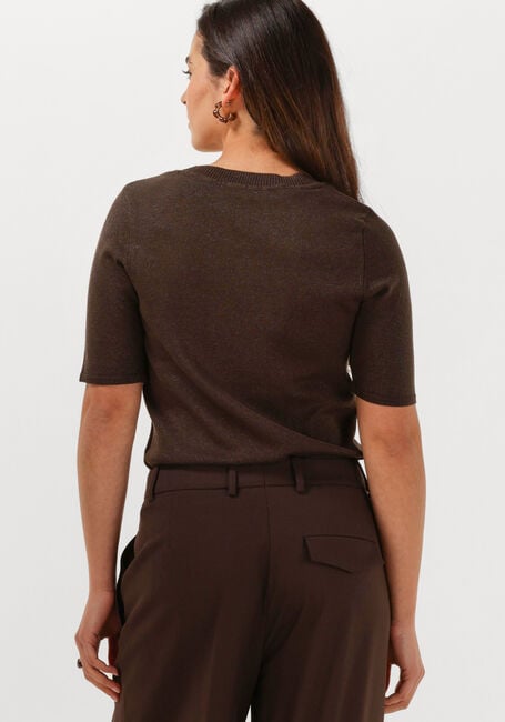 Bruine SELECTED WOMEN T-shirt SLFLURA 2/4 KNIT O-NECK - large