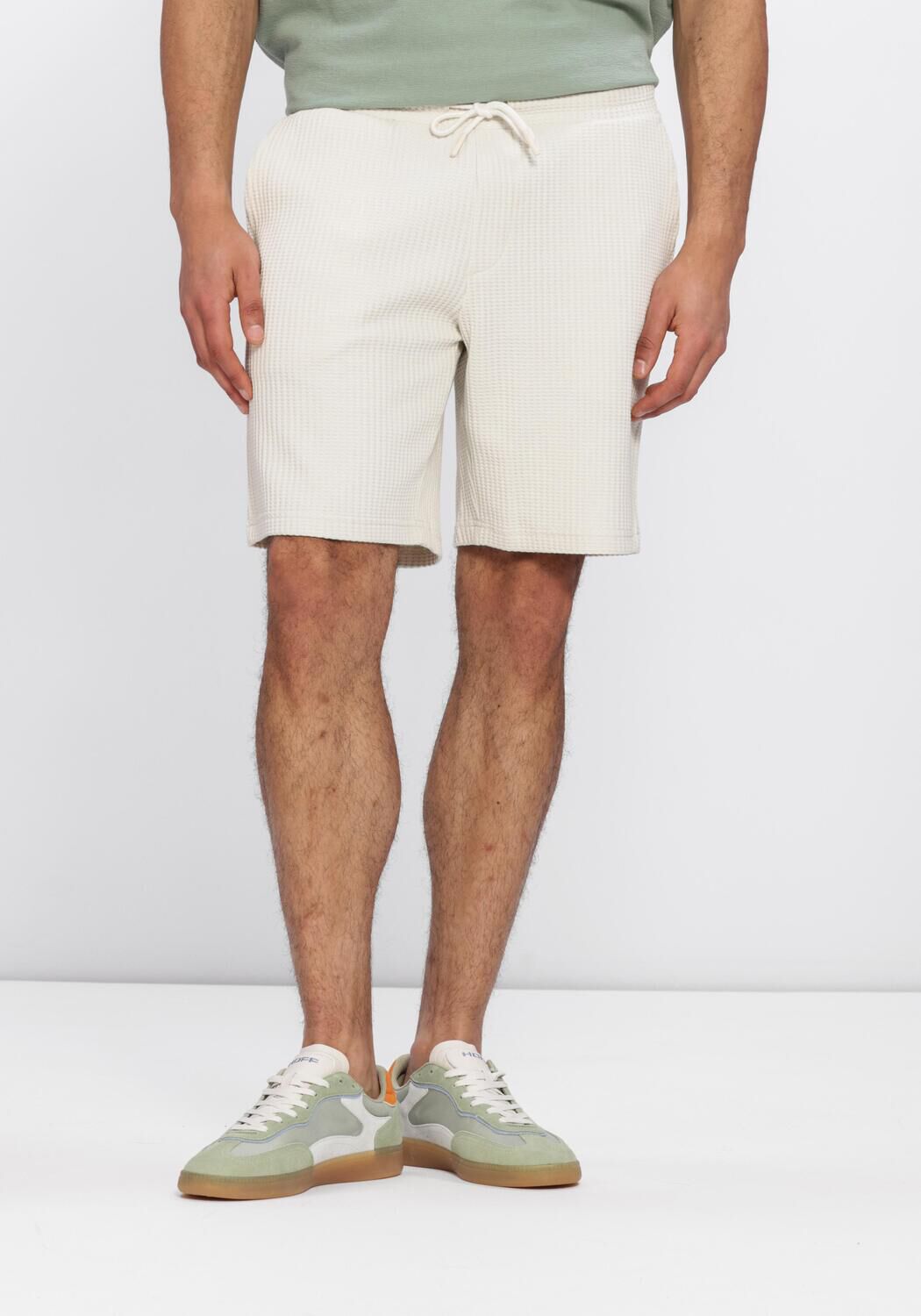Beige DSTREZZED Korte broek LOGAN WAFFLE SWEATSHORT - large