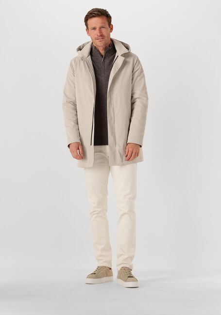 Grijze PROFUOMO Trui PULLOVER HALF ZIP WOOL BLEND - large