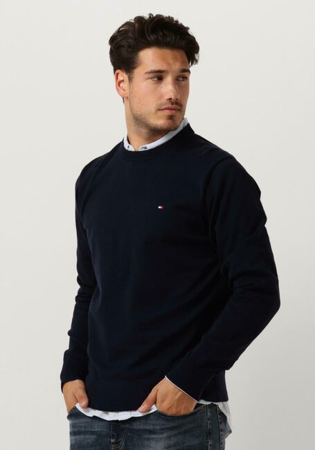 TOMMY HILFIGER Pull 1985 CREW NECK SWEATER Bleu foncé - large