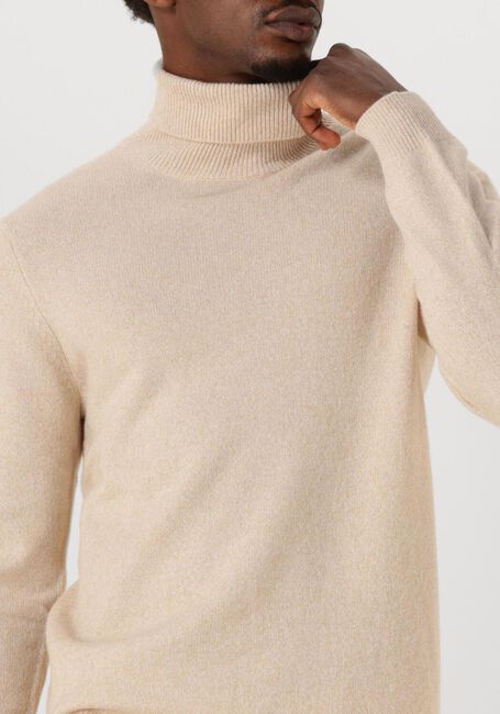 Beige PROFUOMO Trui PULLOVER ROLL NECK WOOL BLEND - large