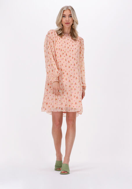 Lichtroze NEO NOIR Mini jurk PETRA DOBBY FLOWER DRESS - large