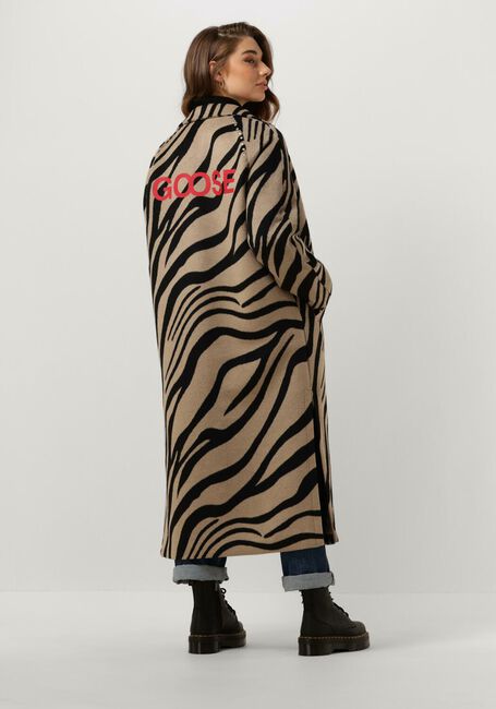 GOOSECRAFT Manteau GC LOTTA ZEBRA COAT en camel - large