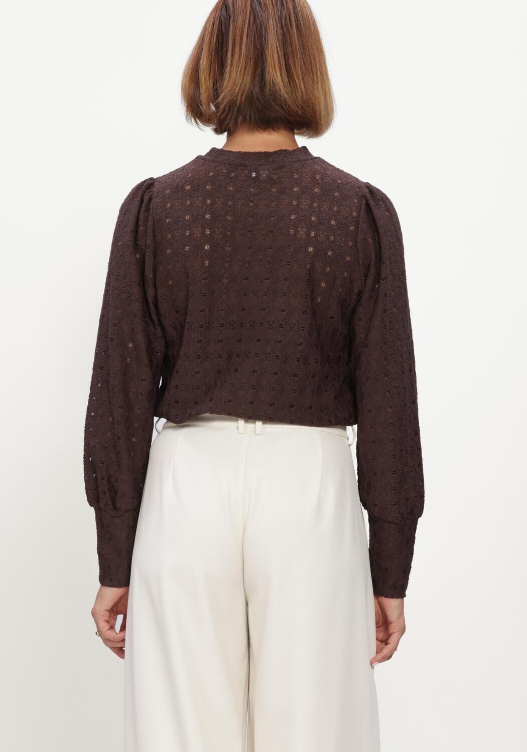 OBJECT Pull OBJLAILA L/S RE TOP NOOS en marron - large