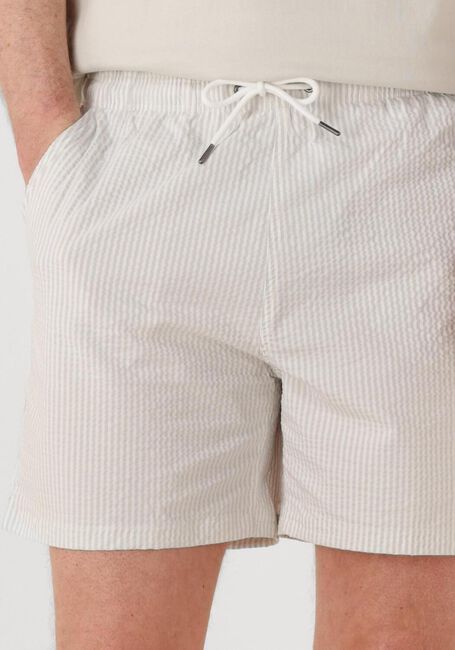 PROFUOMO Shorts de bain SWIMSHORT STRIPE Blanc - large
