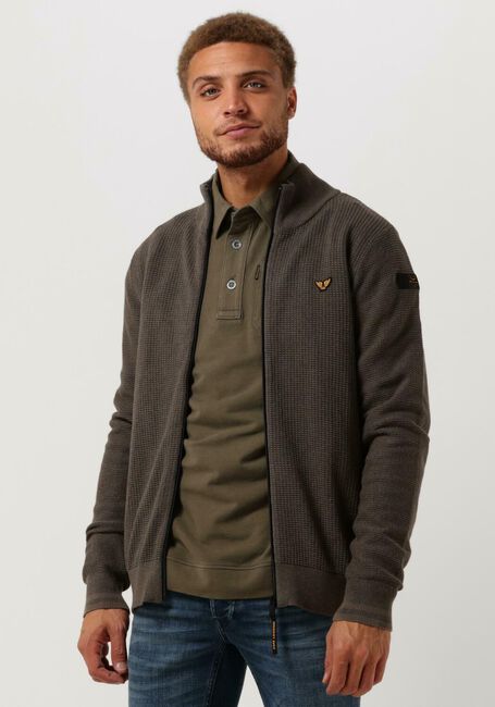 PME LEGEND Gilet ZIP JACKET COTTON KNIT en vert - large
