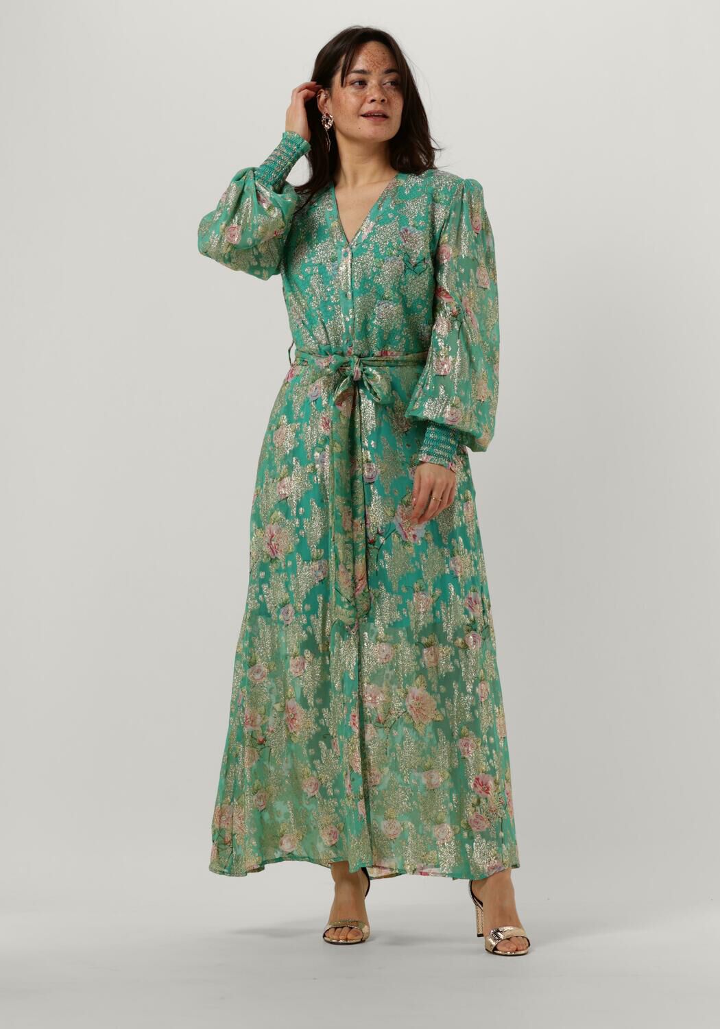 Groene EST SEVEN Maxi jurk EST CITY DRESS LONG Omoda