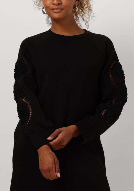 Zwarte OBJECT Mini jurk OBJDORINA LO L/S SWEAT DRESS - large