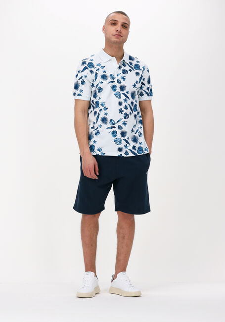 SCOTCH & SODA Chemise décontracté PRINTED PIQUE POLO IN ORGANIC COTTON en blanc - large