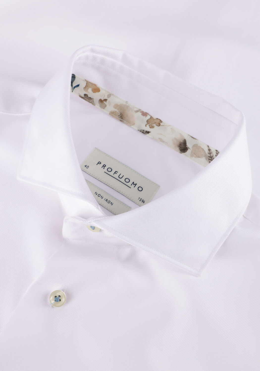 Witte PROFUOMO Klassiek overhemd SHIRT X-CUTAWAY SF - large