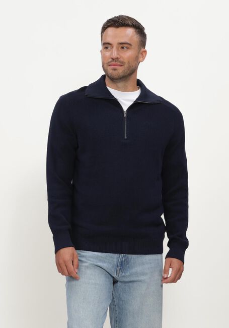 JC RAGS Pull PULLOVER HALF ZIP EDGAR Bleu fonc&eacute; - large