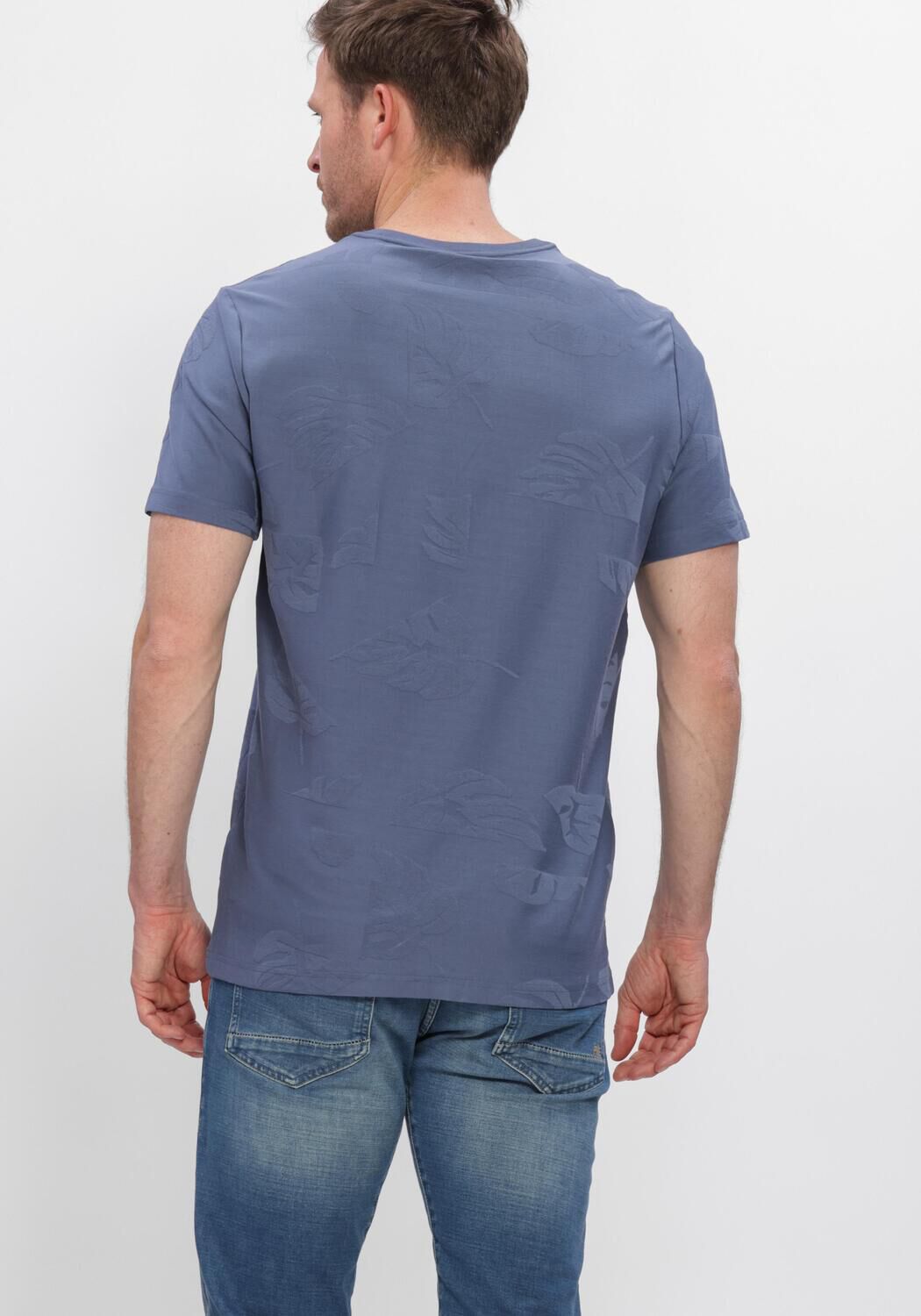 PME LEGEND Polo SHORT SLEEVE R-NECK JACQUARD JERSEY en bleu - large