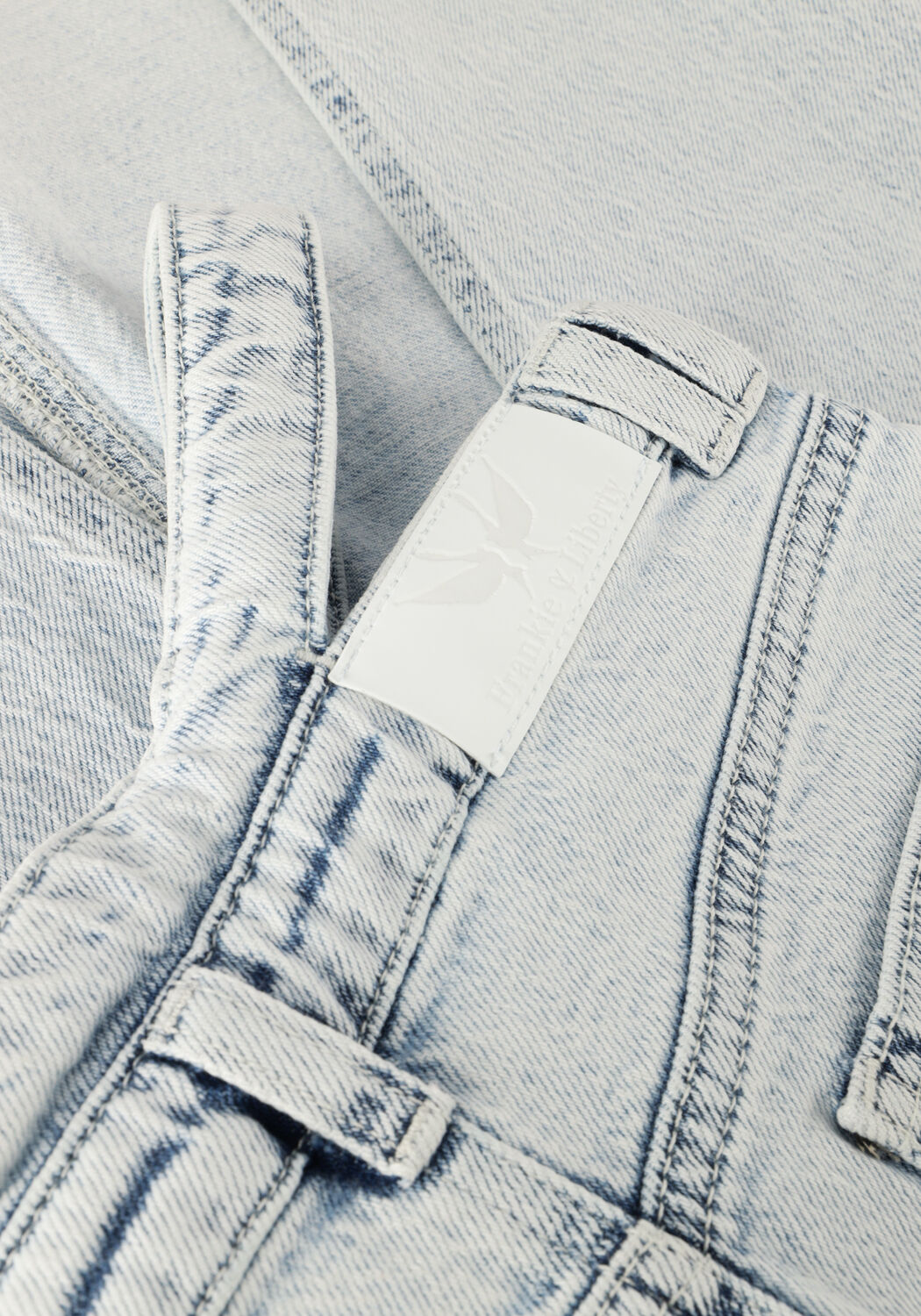 Lichtblauwe FRANKIE & LIBERTY Midirok DENIM MIDI SKIRT - large