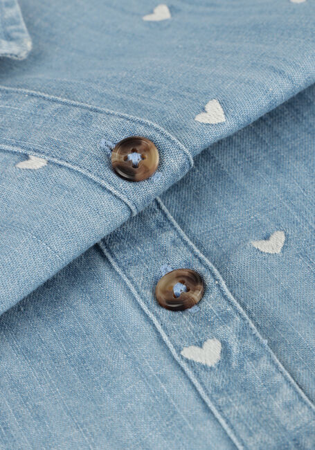 Lichtblauwe YOUR WISHES  SLUB DENIM PUFF SLEEVE SHIRT Lichtblauwe YOUR WISHES  SLUB DENIM PUFF SLEEVE SHIRT - large