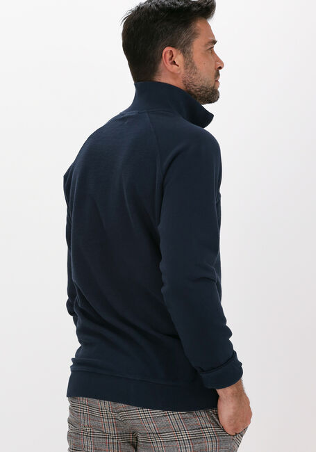 Donkerblauwe FORÉT Sweater CREEK HALF ZIP - large