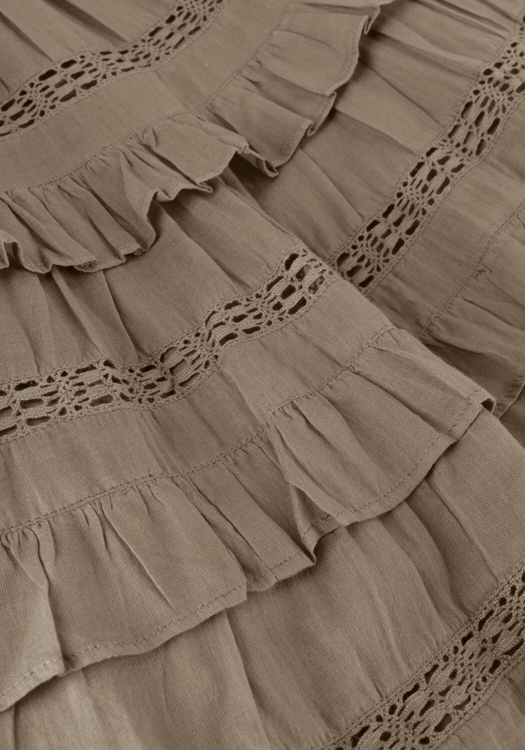 Taupe NOTRE-V Mini jurk VOILE DRESS - large