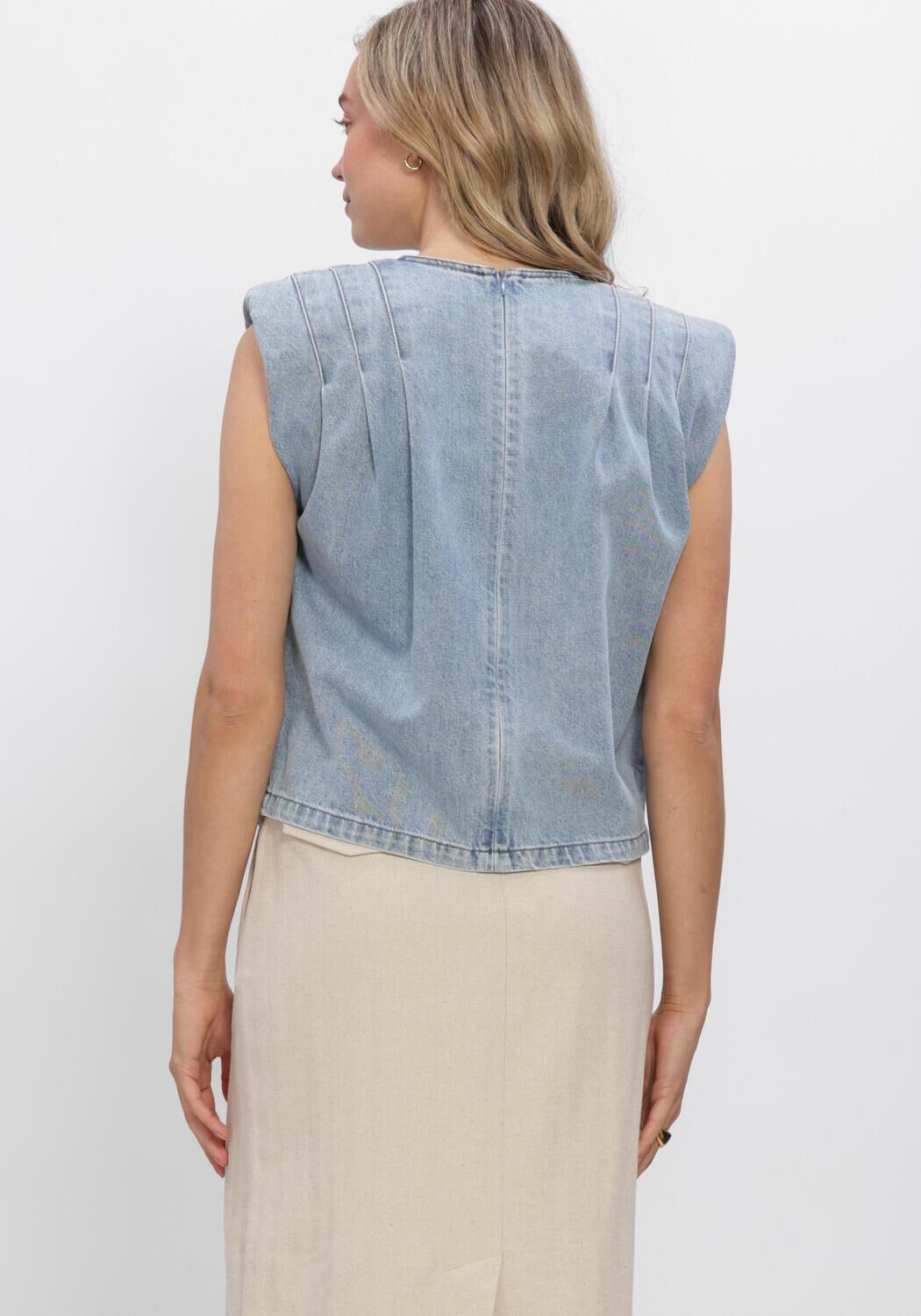 CO'COUTURE Haut ASJACC WRAP DENIM TOP Bleu clair - large