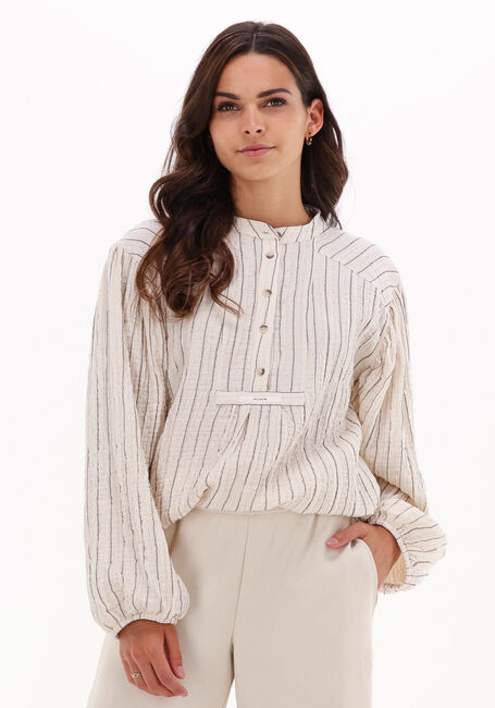 Ecru 10DAYS  OVERSIZED SHIRT LUREX - large
