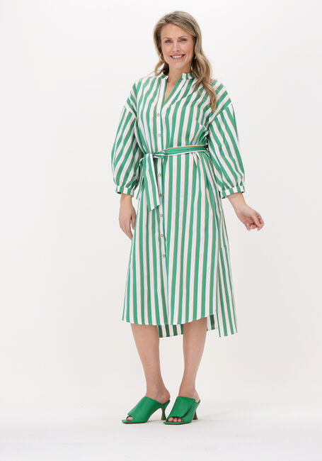 ACCESS Robe midi STRIPED SHIRT DRESS en vert - large