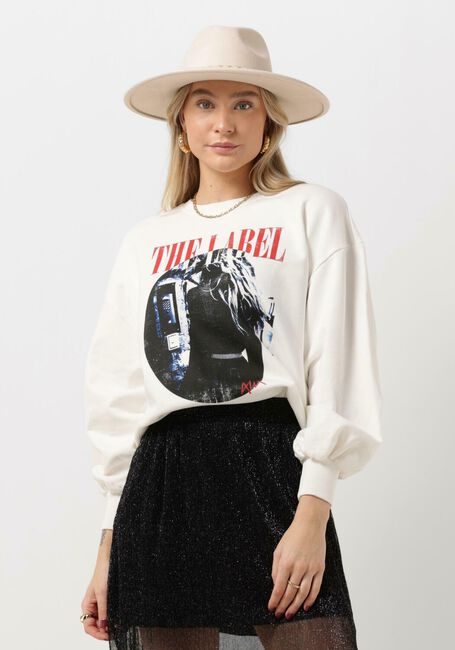 ALIX THE LABEL Chandail LADIES KNITTED PHOTOPRINT SWEATER en blanc - large