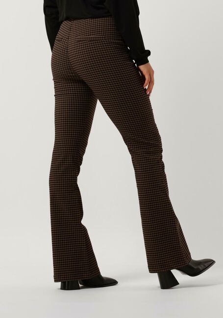 MINUS Pantalon évasé CARMA CHECK FLARED PANTS en marron - large
