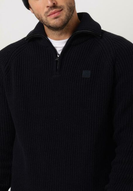 BUTCHER OF BLUE Pull OVERLAND HALF ZIP Bleu foncé - large